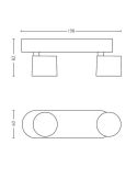 Regleta 2 Focos LED Orientables STAR Regulable IP20 Montaje Fácil | LeonLeds