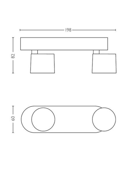 Strip 2 Spots LED STAR Orientables Intensité Variable IP20 Montage Facile | LéonLeds