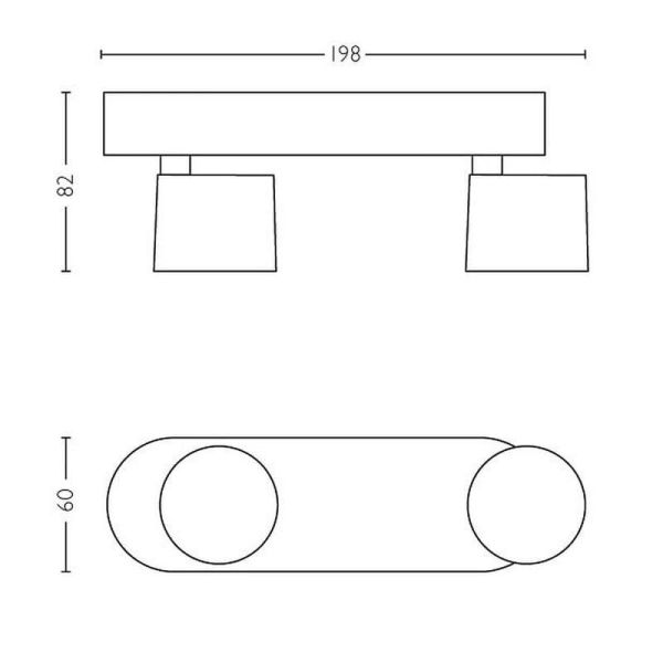 Strip 2 Spots LED STAR Orientables Intensité Variable IP20 Montage Facile | LéonLeds