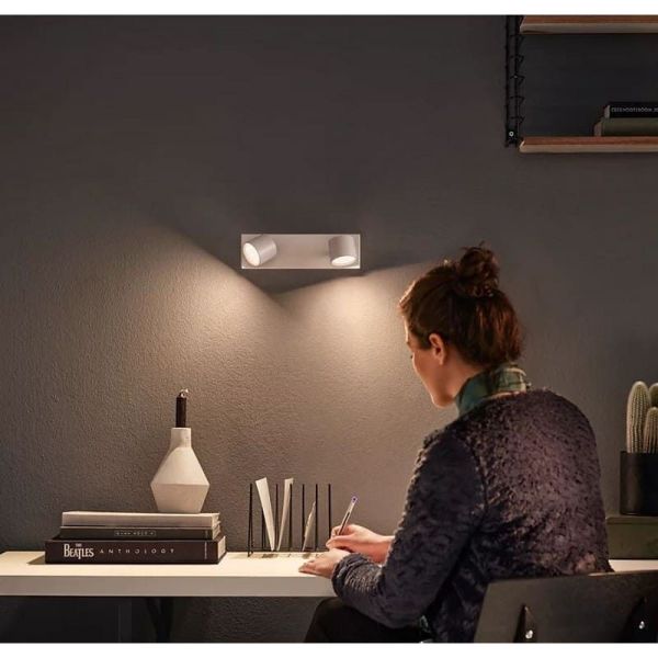 Regleta 2 Focos LED Orientables STAR Regulable IP20 Montaje Fácil | LeonLeds