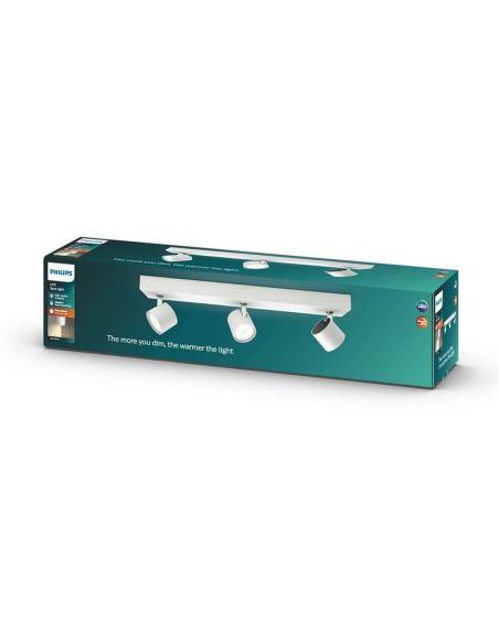 Regleta LED 3 Focos Regulables STAR Orientable IP20 Techo/Pared | LeonLeds