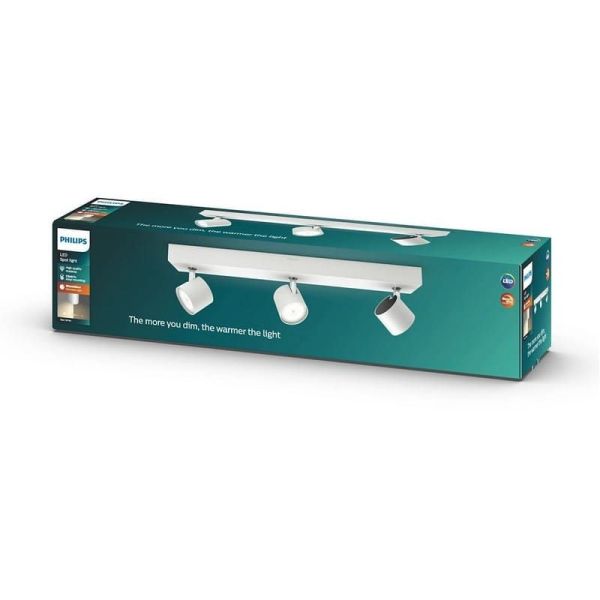 Regleta LED 3 Focos Regulables STAR Orientable IP20 Techo/Pared | LeonLeds