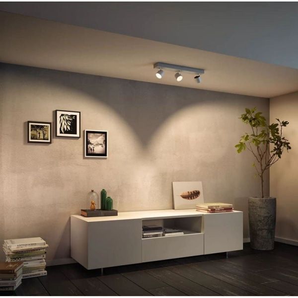 Regleta LED 3 Focos Regulables STAR Orientable IP20 Techo/Pared | LeonLeds