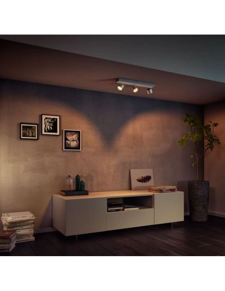 Regleta LED 3 Focos Regulables STAR Orientable IP20 Techo/Pared | LeonLeds