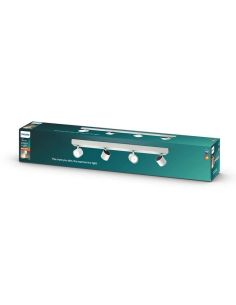 Regleta de 4 Focos LED Regulables STAR Blanco Orientables | LeonLeds 2