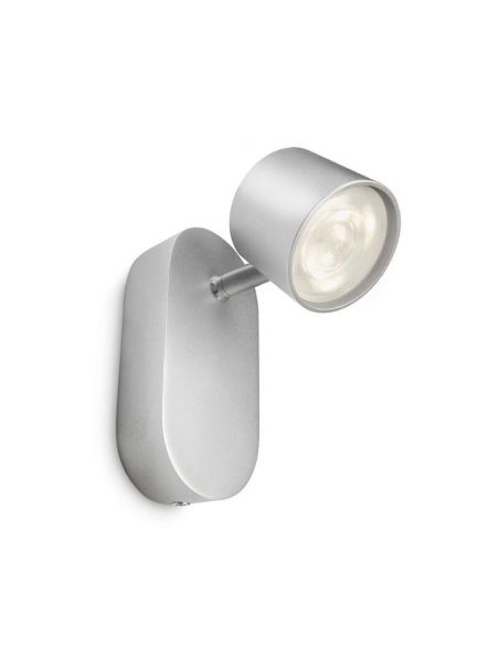 Foco de techo LED Orientable STAR Aluminio Montaje fácil ClickFix 1x6.5W IP20 Regulable | LeonLeds