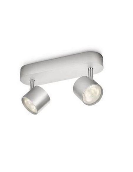 Regleta 2 Focos LED Orientables STAR Aluminio Regulable Montaje Fácil | LeonLeds