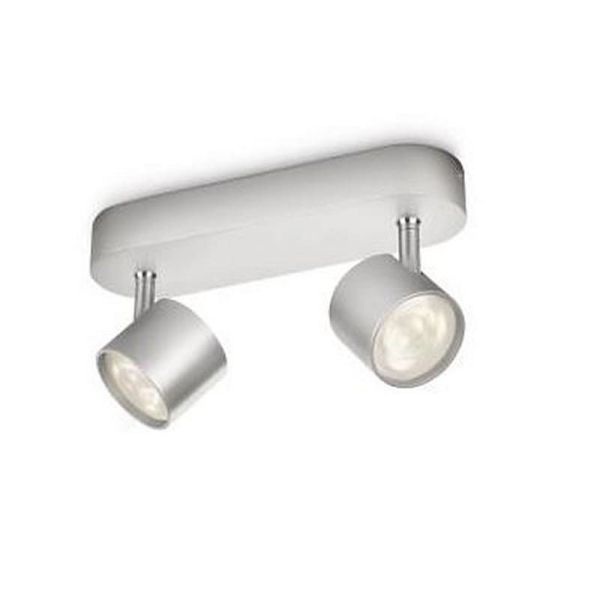 Regleta 2 Focos LED Orientables STAR Aluminio Regulable Montaje Fácil | LeonLeds