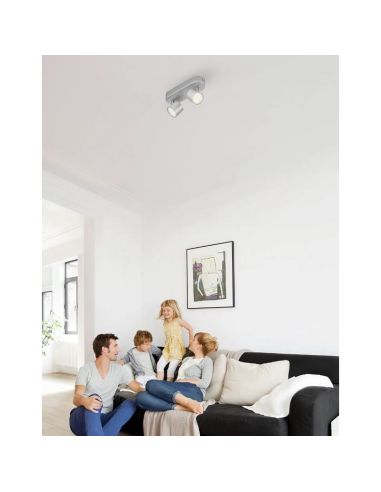 Regleta 2 Focos LED Orientables STAR Aluminio Regulable Montaje Fácil | LeonLeds