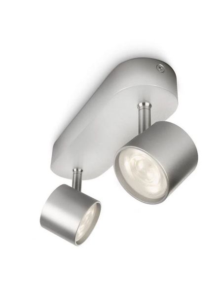 Regleta 2 Focos LED Orientables STAR Aluminio Regulable Montaje Fácil | LeonLeds