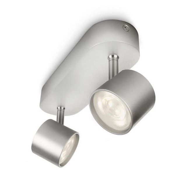 Regleta 2 Focos LED Orientables STAR Aluminio Regulable Montaje Fácil | LeonLeds