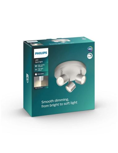 Regleta LED 3 Focos Regulables STAR Cabezal Orientable Techo/Pared | LeonLeds