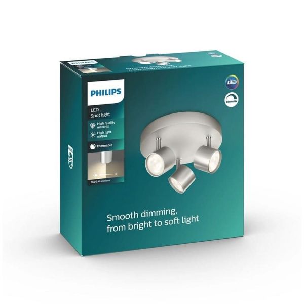 Regleta LED 3 Focos Regulables STAR Cabezal Orientable Techo/Pared | LeonLeds