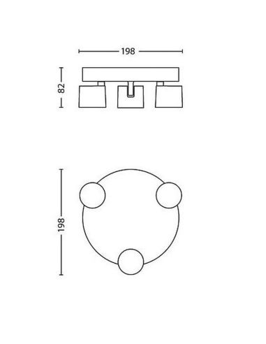Regleta LED 3 Focos Regulables STAR Cabezal Orientable Techo/Pared | LeonLeds