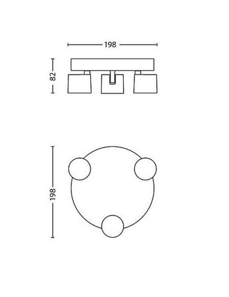 Regleta LED 3 Focos Regulables STAR Cabezal Orientable Techo/Pared | LeonLeds