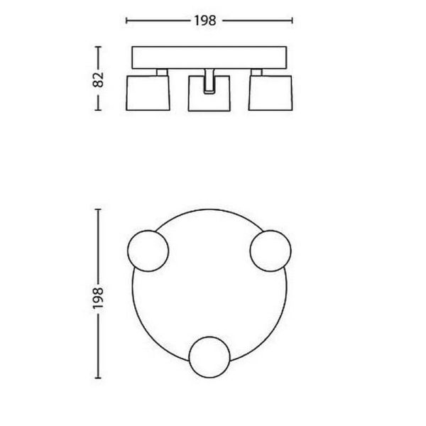 Regleta LED 3 Focos Regulables STAR Cabezal Orientable Techo/Pared | LeonLeds