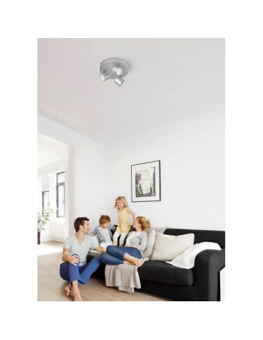 Regleta LED 3 Focos Regulables STAR Cabezal Orientable Techo/Pared | LeonLeds