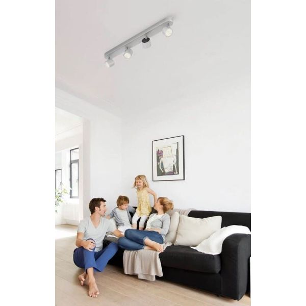 Regleta de 4 Focos LED Regulables STAR 4x4.5W IP20 Orientables | LeonLeds