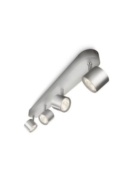 Faixa de 4 Focos LED Ajustáveis STAR 4x4,5W IP20 | LeonLeds