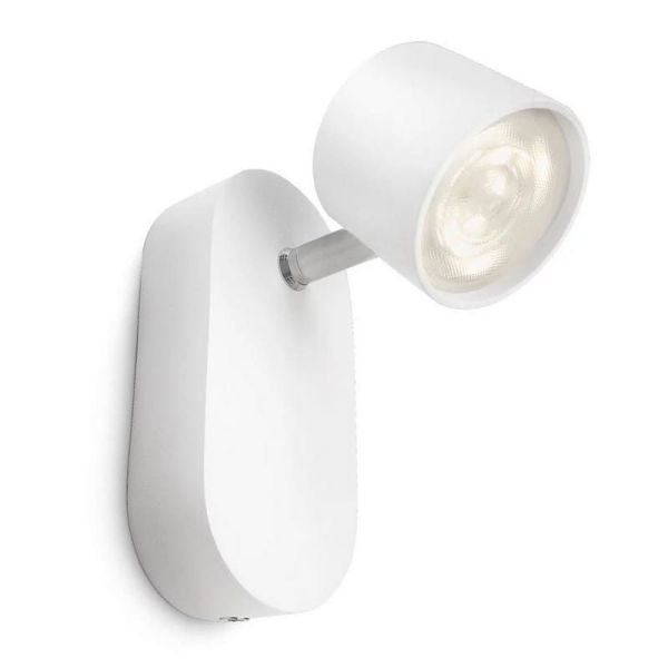 Foco LED STAR Ajustável para Teto ou Parede Cor Branco 1x3W IP20 2700K | LeonLeds