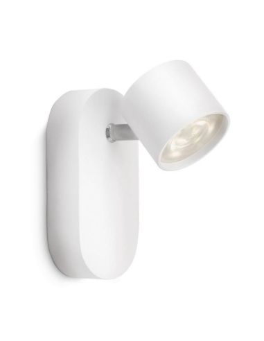 Foco LED STAR Ajustável para Teto ou Parede Cor Branco 1x3W IP20 2700K | LeonLeds