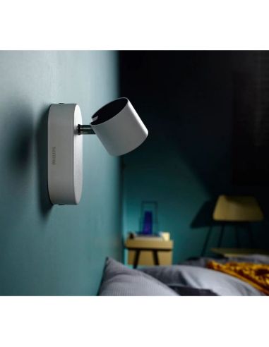 Foco LED STAR Ajustável para Teto ou Parede Cor Branco 1x3W IP20 2700K | LeonLeds