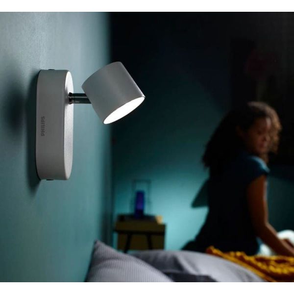 Foco LED STAR Ajustável para Teto ou Parede Cor Branco 1x3W IP20 2700K | LeonLeds