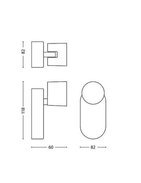 Foco LED Orientable para Techo o Pared STAR Color Blanco 1x3W IP20 2700K | LeonLeds