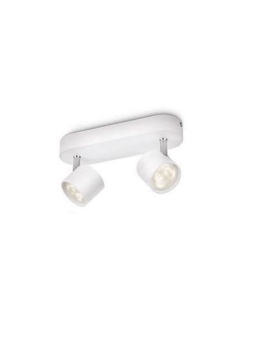 STAR Bande LED avec 2 Spots Orientables Blanc Plafond/Mur IP20 | LéonLeds