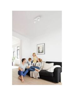 Regleta LED 2 Focos Orientables STAR Color Blanco Techo/Pared IP20 | LeonLeds 2