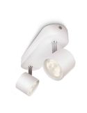 Regleta LED 2 Focos Orientables STAR Color Blanco Techo/Pared IP20 | LeonLeds