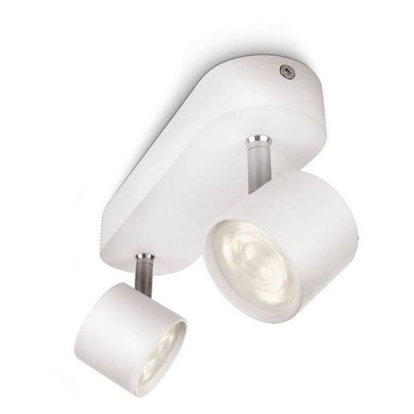 Regleta LED 2 Focos Orientables STAR Color Blanco Techo/Pared IP20 | LeonLeds
