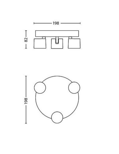 Réglette avec Spots LED Orientables 3 ÉTOILES Blanc IP20 | LéonLeds