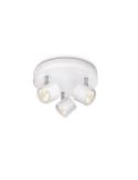 Regleta 3 Focos LED Orientables STAR Color Blanco IP20 | LeonLeds
