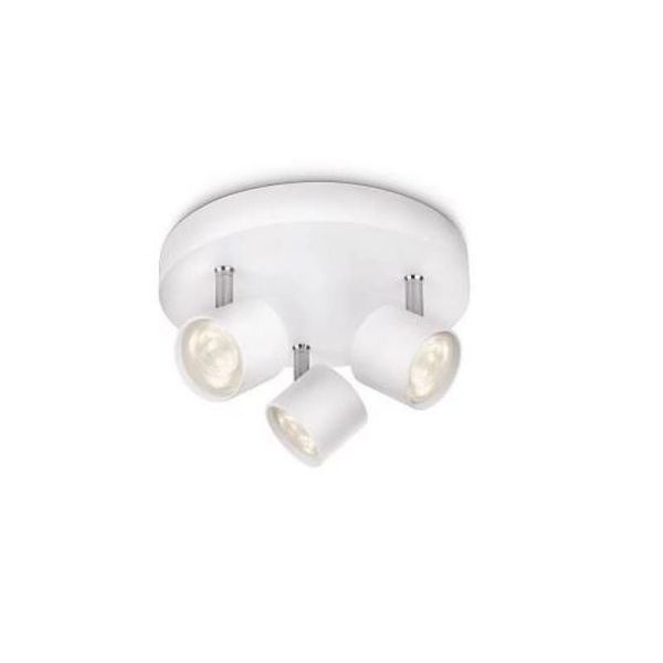 Regleta 3 Focos LED Orientables STAR Color Blanco IP20 | LeonLeds