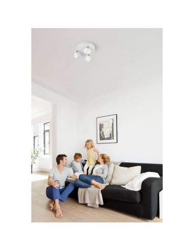 Regleta 3 Focos LED Orientables STAR Color Blanco IP20 | LeonLeds