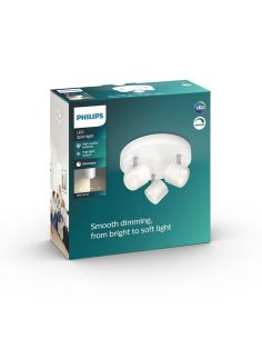 Regleta 3 Focos LED Orientables STAR Color Blanco IP20 | LeonLeds 2
