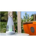 Lámpara de mesa portátil PEPPER moderna con control de voz 2700-6500K + RGB carga con USB IP54 -LUTEC Connect-