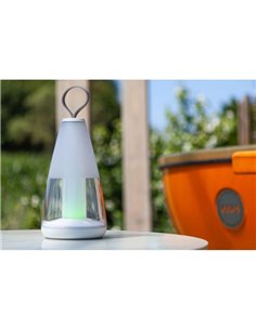 Lámpara de mesa portátil PEPPER moderna con control de voz 2700-6500K + RGB carga con USB IP54 -LUTEC Connect- 2