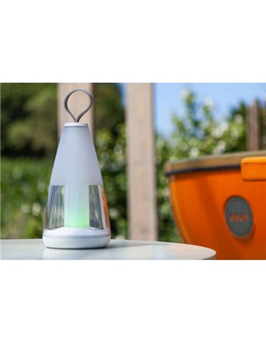 Lámpara de mesa portátil PEPPER moderna con control de voz 2700-6500K + RGB carga con USB IP54 -LUTEC Connect-