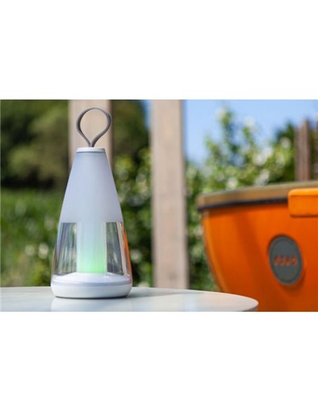 Candeeiro de mesa portátil moderno PEPPER com controle de voz 2700-6500K + carregamento USB RGB IP54 -LUTEC Connect-