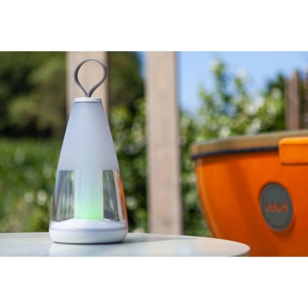 Candeeiro de mesa portátil moderno PEPPER com controle de voz 2700-6500K + carregamento USB RGB IP54 -LUTEC Connect-