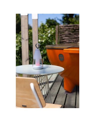Lámpara de mesa portátil PEPPER moderna con control de voz 2700-6500K + RGB carga con USB IP54 -LUTEC Connect-