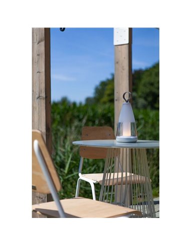 Lampe de table portable moderne PEPPER avec commande vocale 2700-6500K + Chargement USB RGB IP54 -LUTEC Connect-