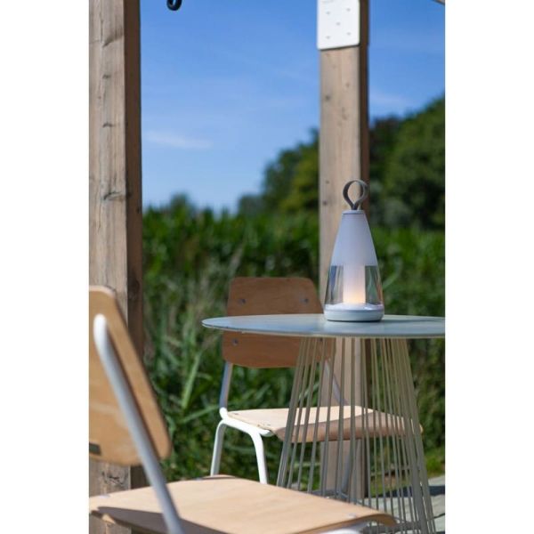 Candeeiro de mesa portátil moderno PEPPER com controle de voz 2700-6500K + carregamento USB RGB IP54 -LUTEC Connect-