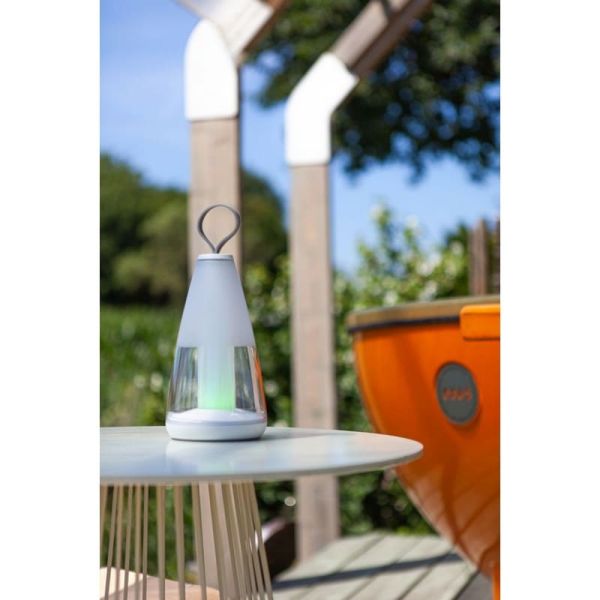 Candeeiro de mesa portátil moderno PEPPER com controle de voz 2700-6500K + carregamento USB RGB IP54 -LUTEC Connect-