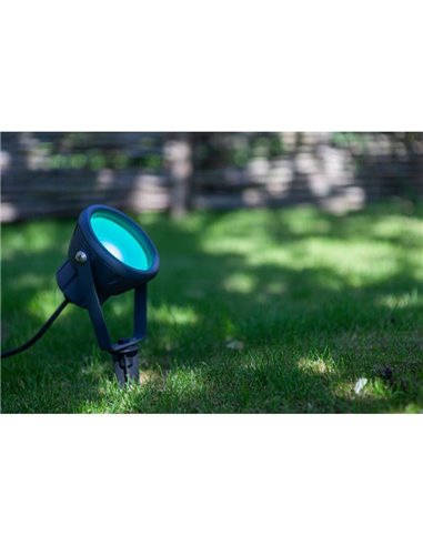 Proyector LED MINI LETO para clavar o anclar con tornillos en el cesped 2700-6500K + RGB IP65 control por voz -LUTEC Connect-