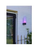 Aplique tubular LED antracite para exterior DROPA com controle de voz 2700-6500K +RGB IP44 -LUTEC Connect-