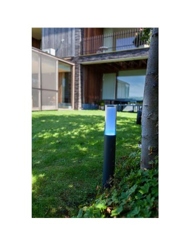 Baliza exterior LED DROPA con doble difusor (transparente y blanco opal) con luz 360º 2700-6500K + RGB IP44 -LUTEC Connect-