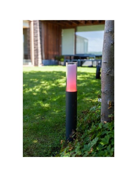 Baliza exterior LED DROPA con doble difusor (transparente y blanco opal) con luz 360º 2700-6500K + RGB IP44 -LUTEC Connect-